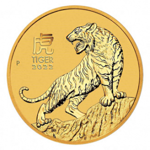 Золотая монета 1 oz Year of the Tiger 2022 (LUNAR III)