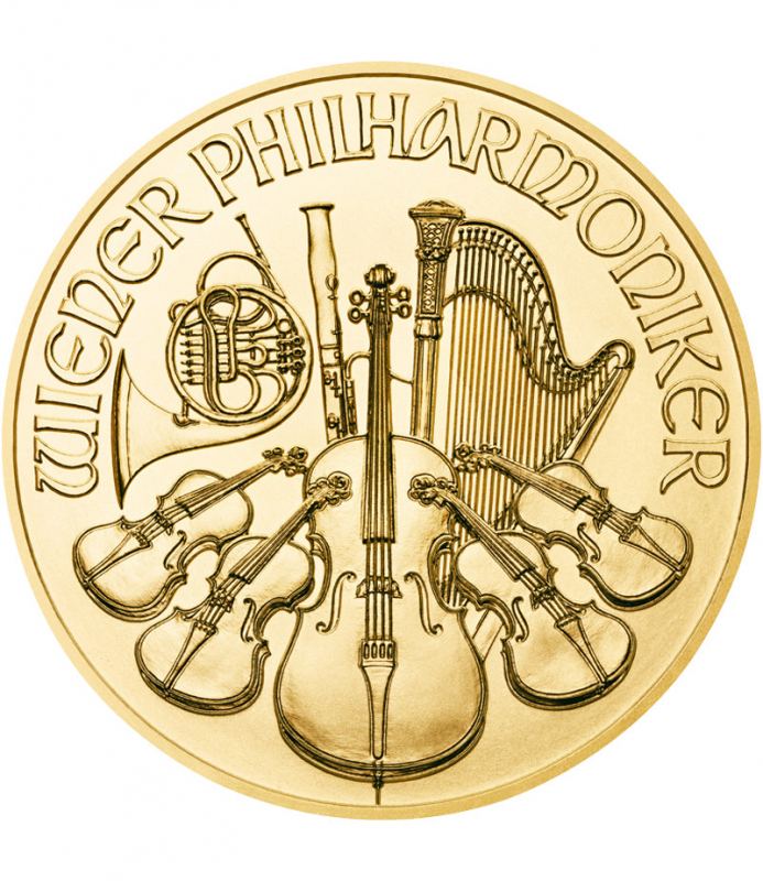 Gold coin 1/10 oz. Philharmonic Au.