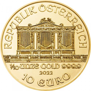Золотая монета 1/10 oz. Philharmonic Au.