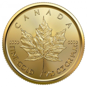 Золотая монета  1/10 oz. MAPLE LEAF AU.