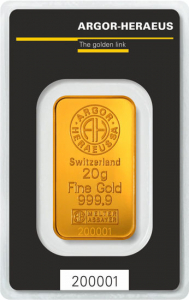 Gold bar 20 gr