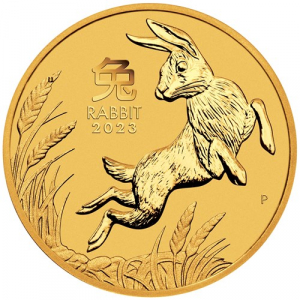 Золотая монета 1 oz. Rabbit 2023 Au.