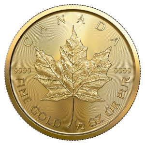 Gold coin  1/2 oz. MAPLE LEAF AU.