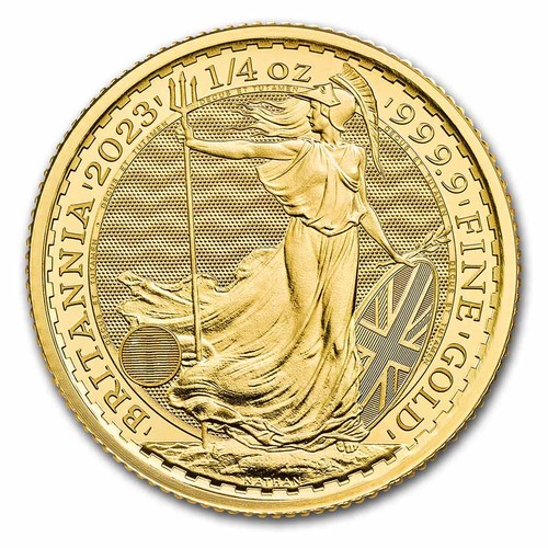 Zelta monēta  1/4 oz. Britannia Elizabeth Au. 2022