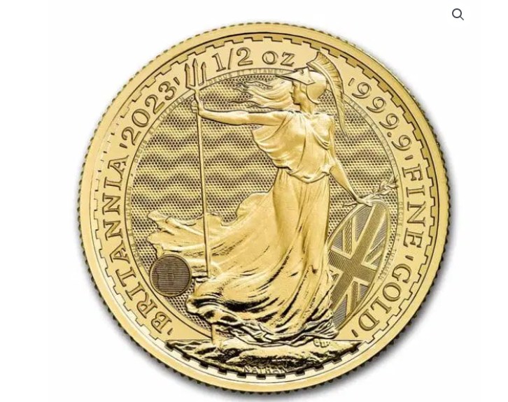 Золотая монета 1/2 oz. Britannia Elizabeth Au. 2022