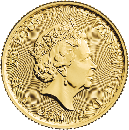 Gold coin 1/4 oz. Britannia Elizabeth Au. 2022
