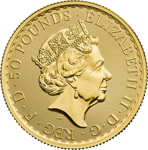 Gold coin 1/2 oz. Britannia Elizabeth Au. 2022